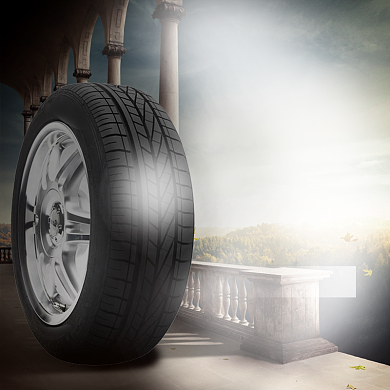 黑色酷炫电商轮胎主图直通车背景
