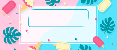 你好七月甜品新媒体首图背景