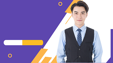 紫色时尚简约金牌讲师班课程封面背景