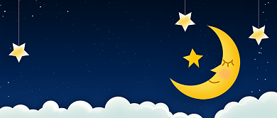 晚安趣味创意公众号首图背景