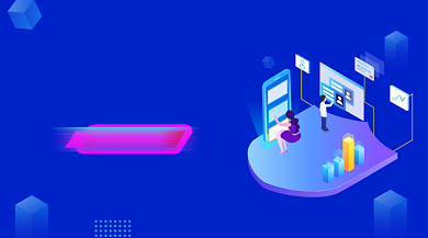 智能黑科技发布会蓝色大气手机横图背景