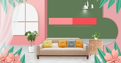 时尚小清新家居沙发小家电海报背景