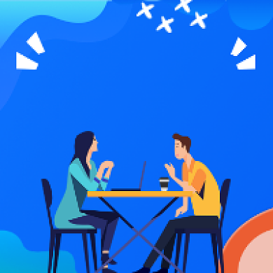 培训招生简约插画公众号次图背景