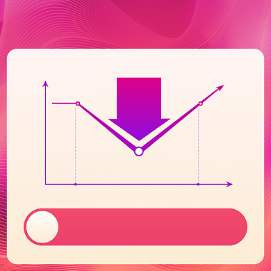 618店铺降价价格曲线促销优惠活动主图背景