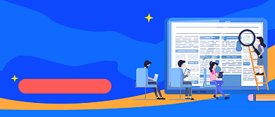 高考志愿讲座蓝色卡通公众号首图背景