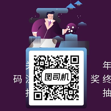 卡通人物年终抽奖二维码