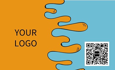 时尚创意拼色水果名片