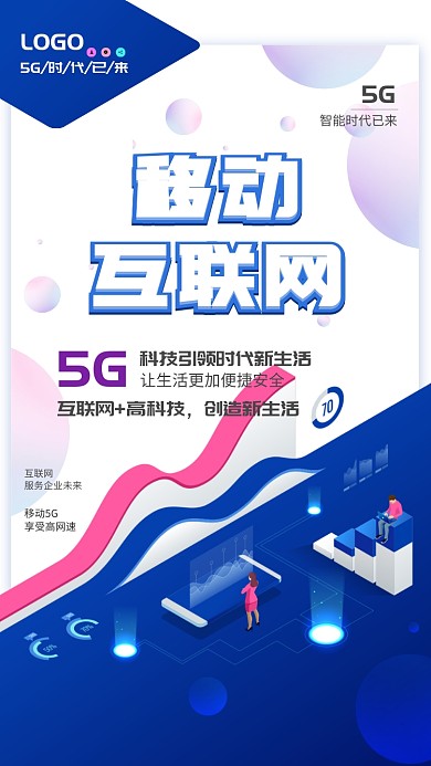 创意移动互联网手机海报