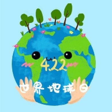 手绘卡通简约世界地球日公众号次图
