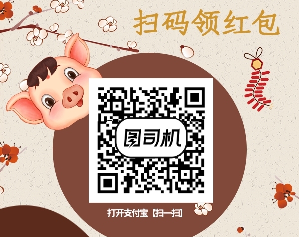 卡通猪年梅花二维码