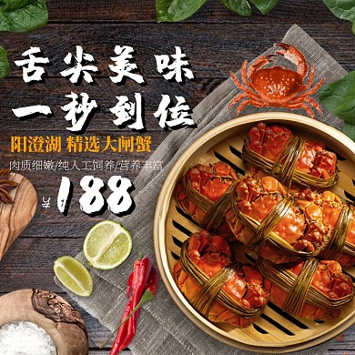 阳澄湖精选大闸蟹淘宝直通车图片