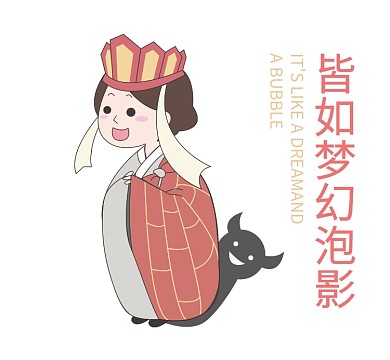 佛系唐僧白色卡通泡影朋友圈封面