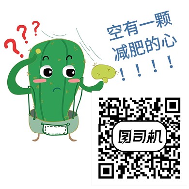仙人掌手绘可爱简约关注新媒体二维码