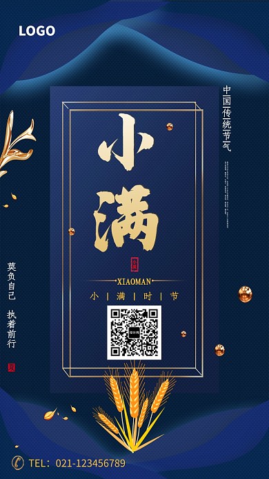 创意时尚高端小满节气海报