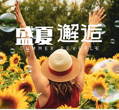 欧美向日葵夏花邂逅朋友圈封面