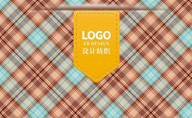 黄色纺织布艺格子清新印刷名片