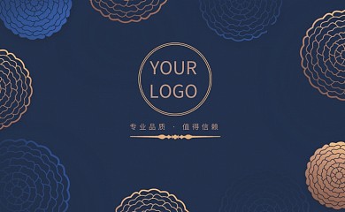 时尚深色花纹商务卡片