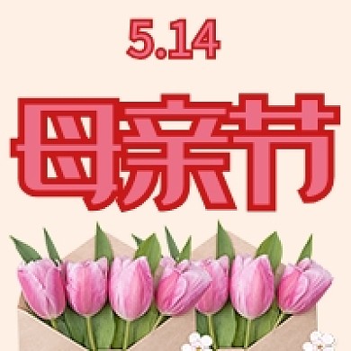 简约花卉母亲节粉色公众号次图