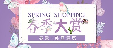 春季大赏紫色蝴蝶花卉公众号首图