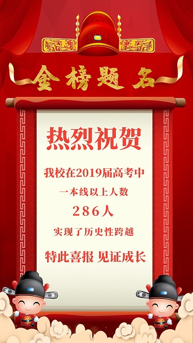 高考喜报金榜题名海报