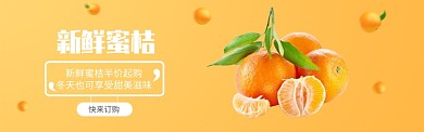 活力蜜桔超市菜场促销banner