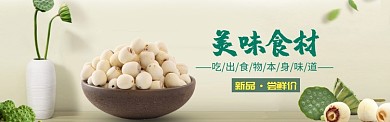 滋补莲子海报模版banner