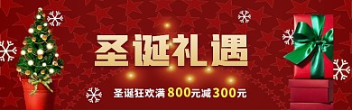 圣诞狂欢满减活动电商banner