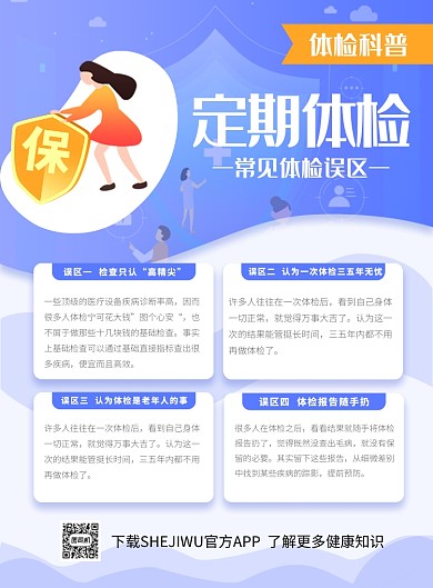 体检健康知识科普推广海报