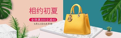 简约母爱无私箱包淘宝banner