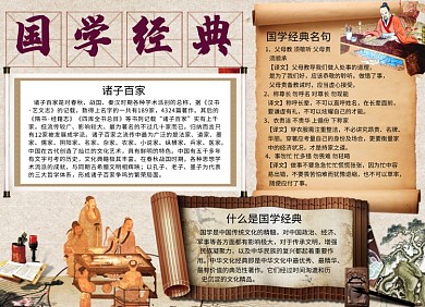 国学经典诸子百家小报