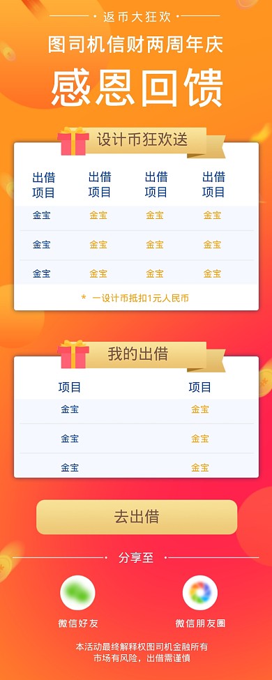 信财两周年庆海报