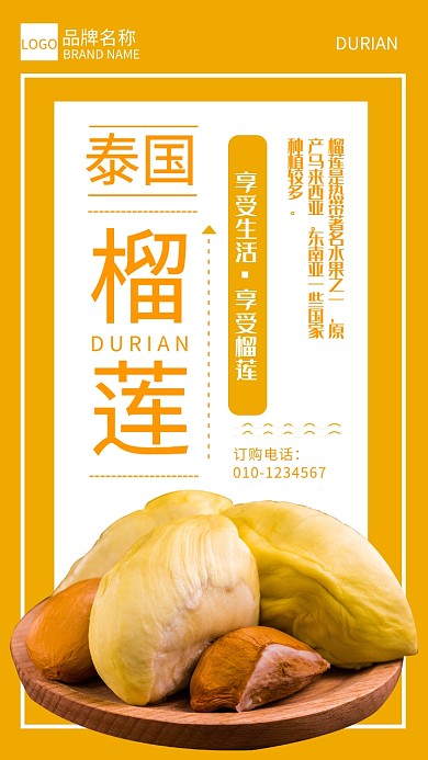 泰国榴莲宣传海报