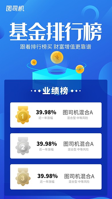 金融理财基金排行榜海报