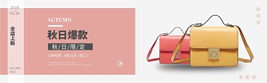 秋日爆款包包上新banner