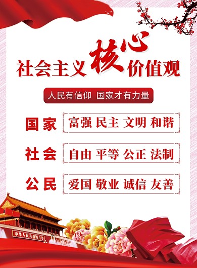 社会主义核心价值观宣传海报