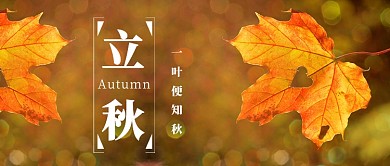 立秋节气落叶唯美首图