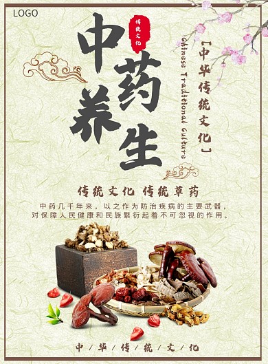 中药养生传统中草药宣传海报