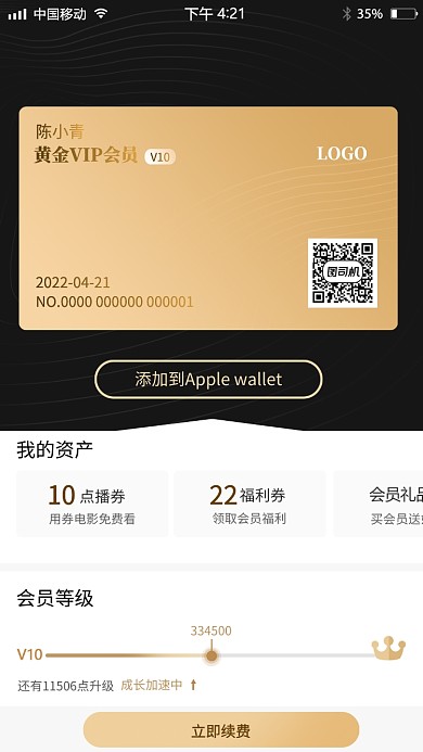 质感VIP会员手机截屏海报