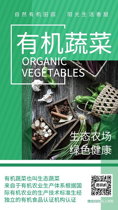绿色有机蔬菜海报