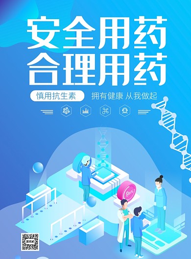 安全合理用药科普知识推广海报