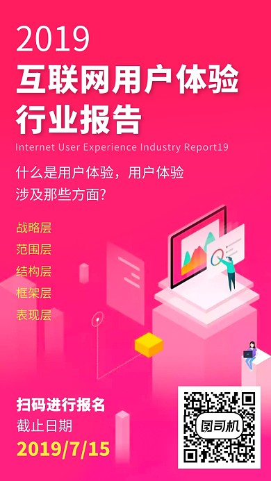 2019用户体验报告大会报名宣传海报