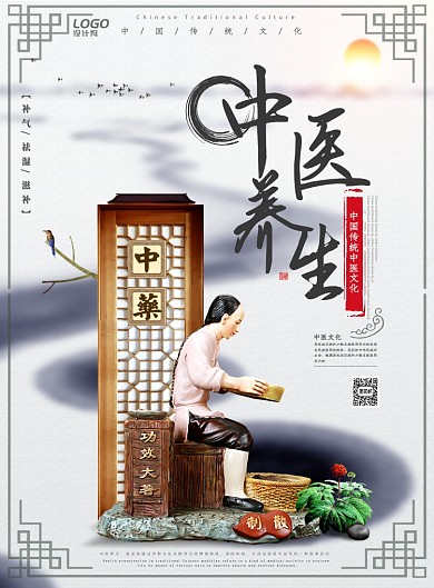 传统中医养生调理历史文化中药宣传广告海报