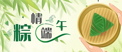 粽情端午淡绿色粽享豪礼新媒体配图