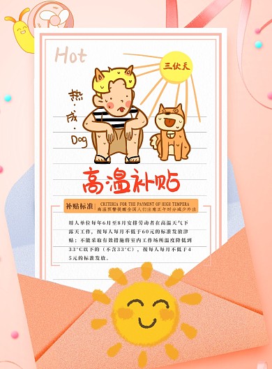 卡通创意高温补贴印刷海报