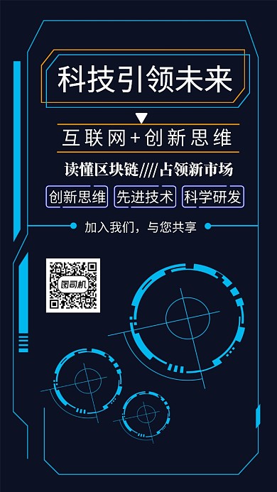 科技改变未来简约科技宣传海报