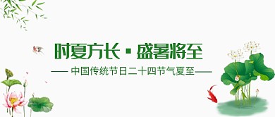 创意时尚夏至节气微信公众号素材图片