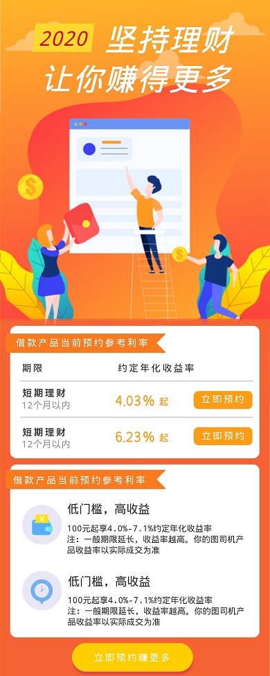 坚持理财让你赚的更多海报