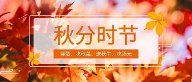 橙色秋分时节唯美首图