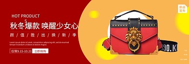 秋冬新款女包上新淘宝banner