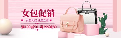 女包百搭简约海报模版banner